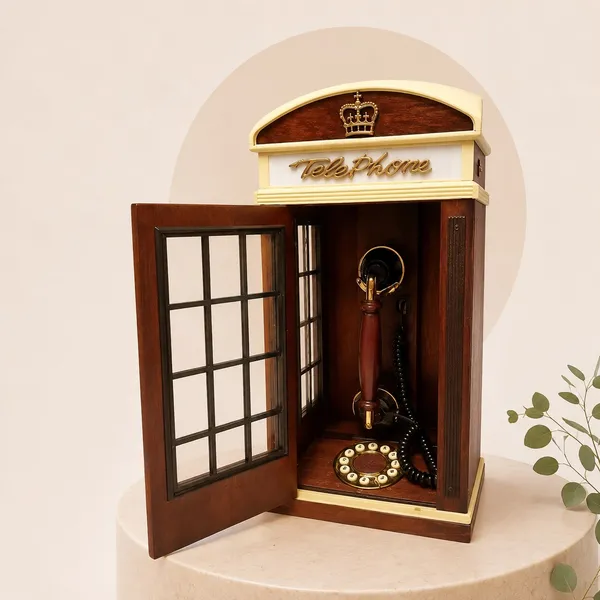 Mini cabine anglaise vintage, PhoneBook hors série livre d’or audio